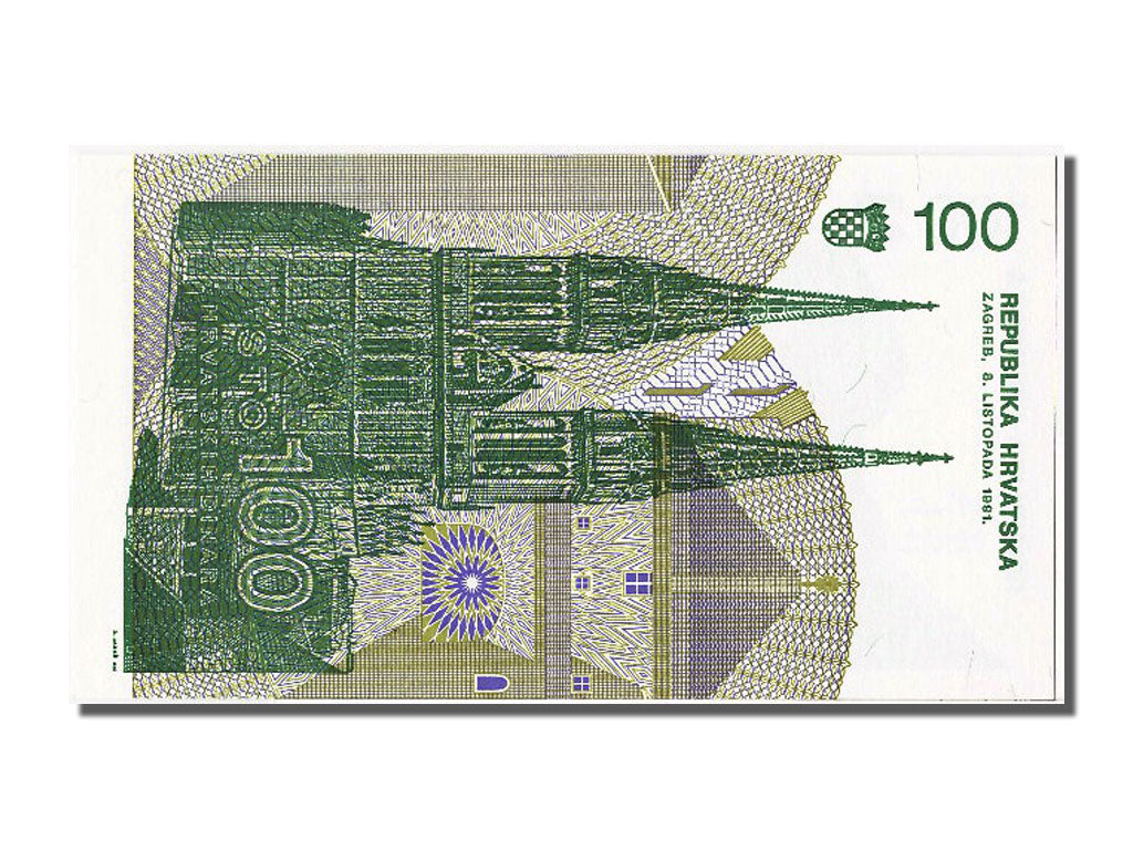 Banknote, Croatia, 100 Dinara, 1991, 1991-10-08, UNC(65-70)