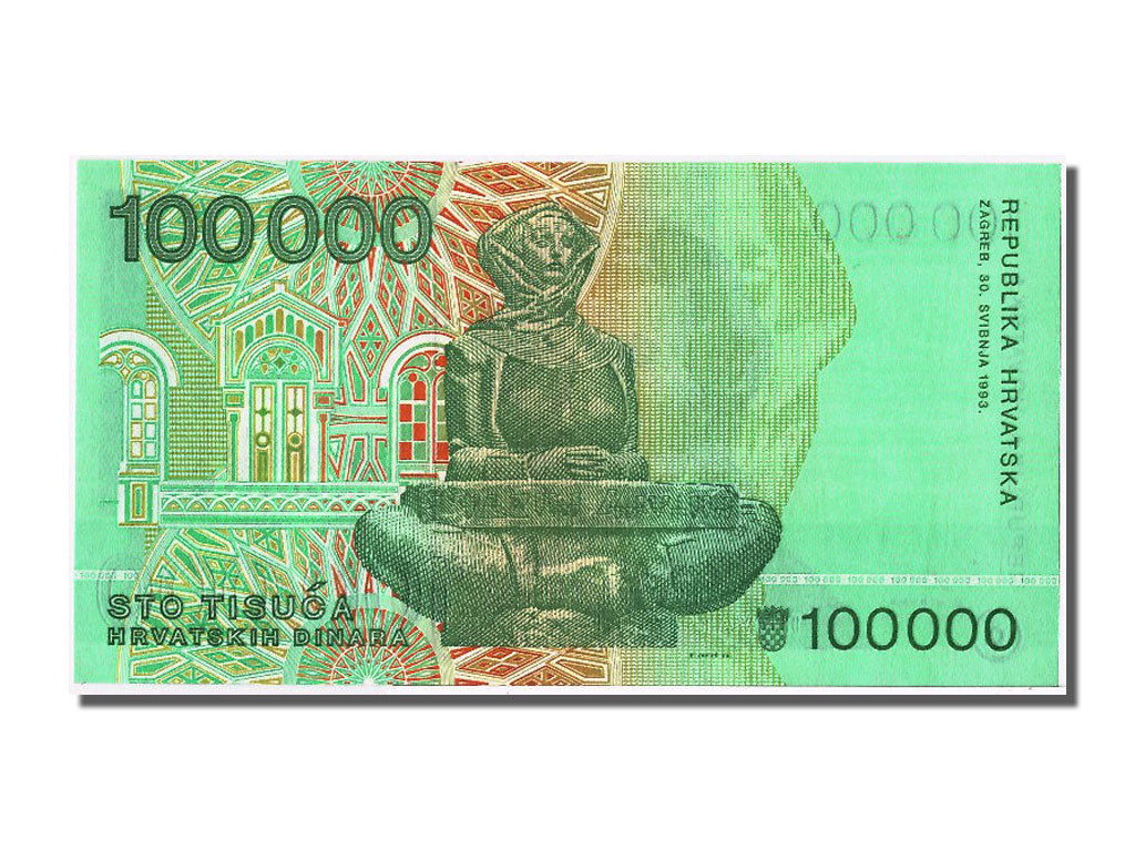 Banknote, Croatia, 100,000 Dinara, 1993, 1993-05-30, UNC(65-70)