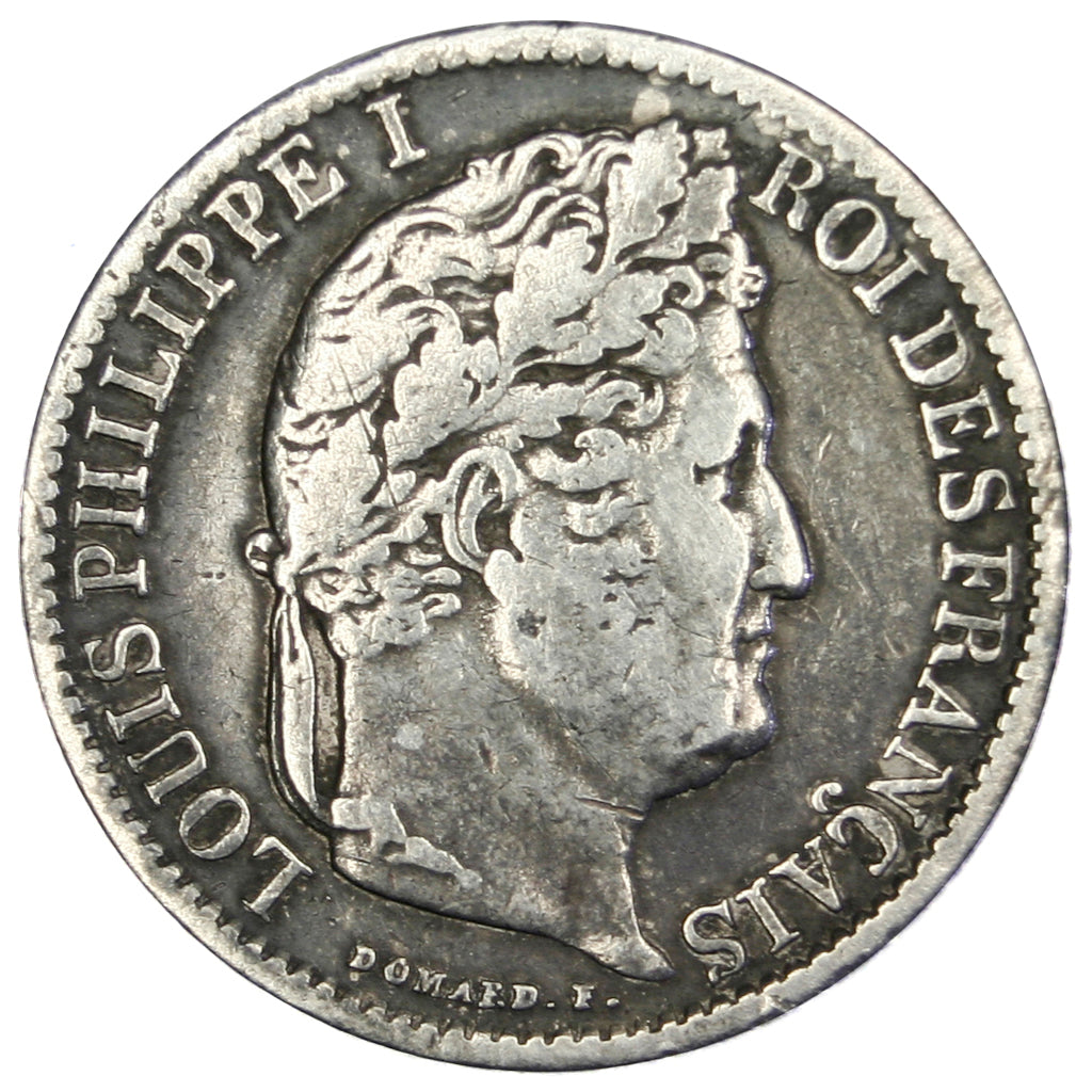 FRANCE, Louis-Philippe, 1/2 Franc, 1832, Rouen, KM #741.2, VF(30-35), Silver,...