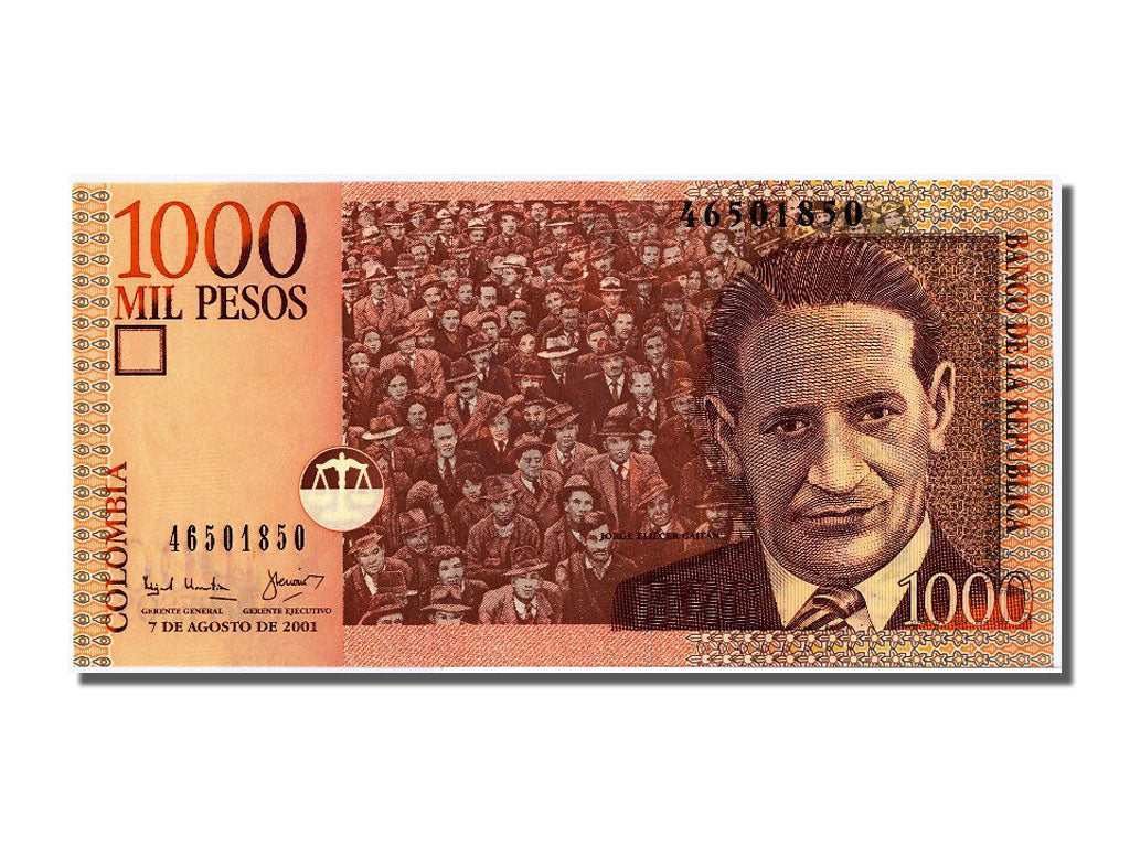 Banknote, Colombia, 1000 Pesos, 2001, 2001-08-01, UNC(65-70)