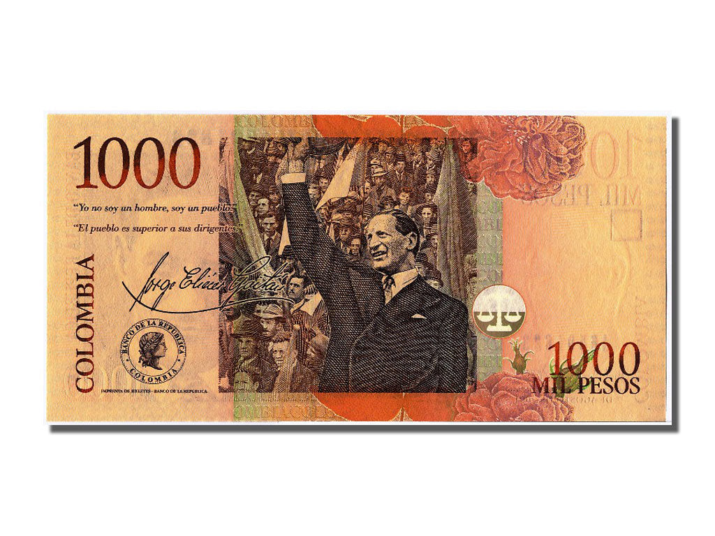 Colombia, 1000 Pesos, 2001, KM #450a, 2001-08-01, UNC(65-70), 46501823