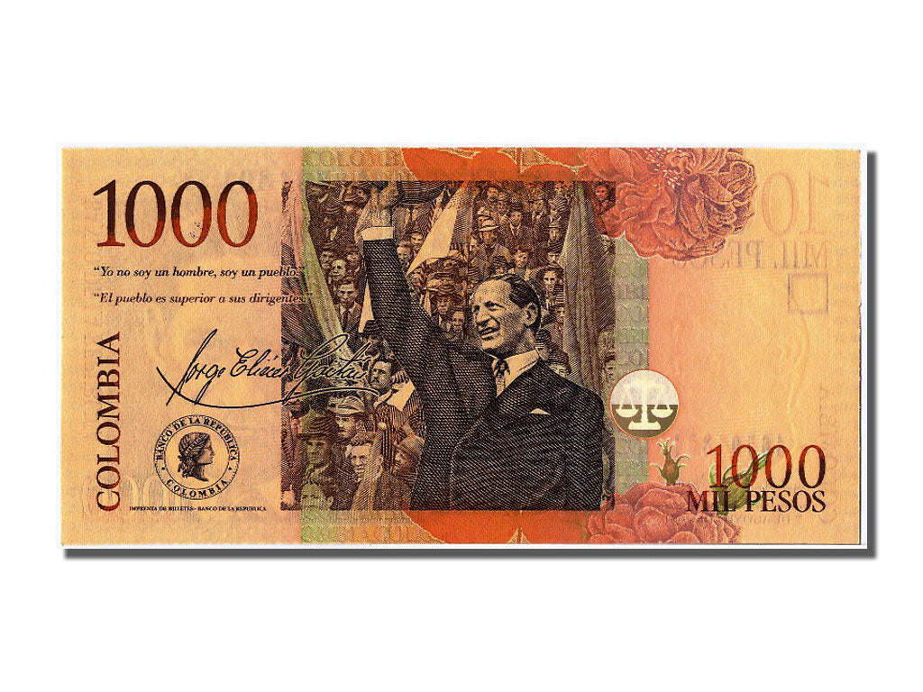 Banknote, Colombia, 1000 Pesos, 2001, 2001-08-01, UNC(65-70)