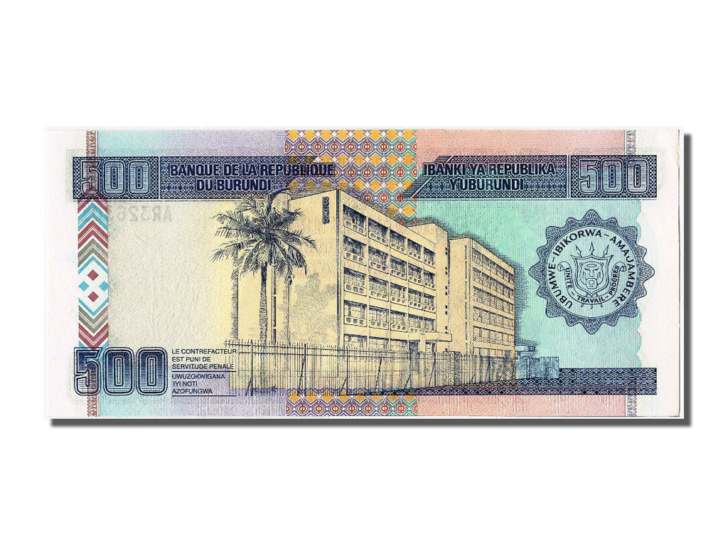 Banknote, Burundi, 500 Francs, 2003, 2003-07-01, UNC(65-70)