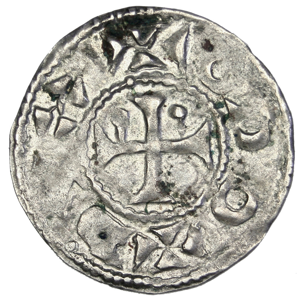 FRANCE, Denarius, Deols, AU(50-53), Silver, 1.19