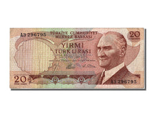 Turkey, 20 Lira, 1966, KM #181b, 1966-06-15, EF(40-45), A3 296795