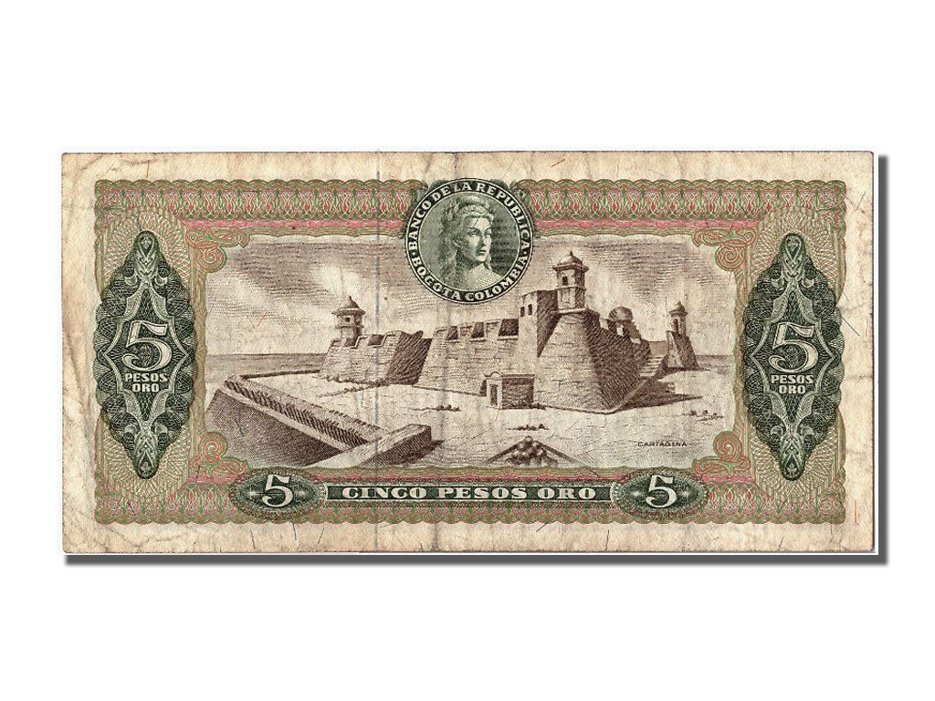 Banknote, Colombia, 5 Pesos Oro, 1963, 1963-05-01, EF(40-45)