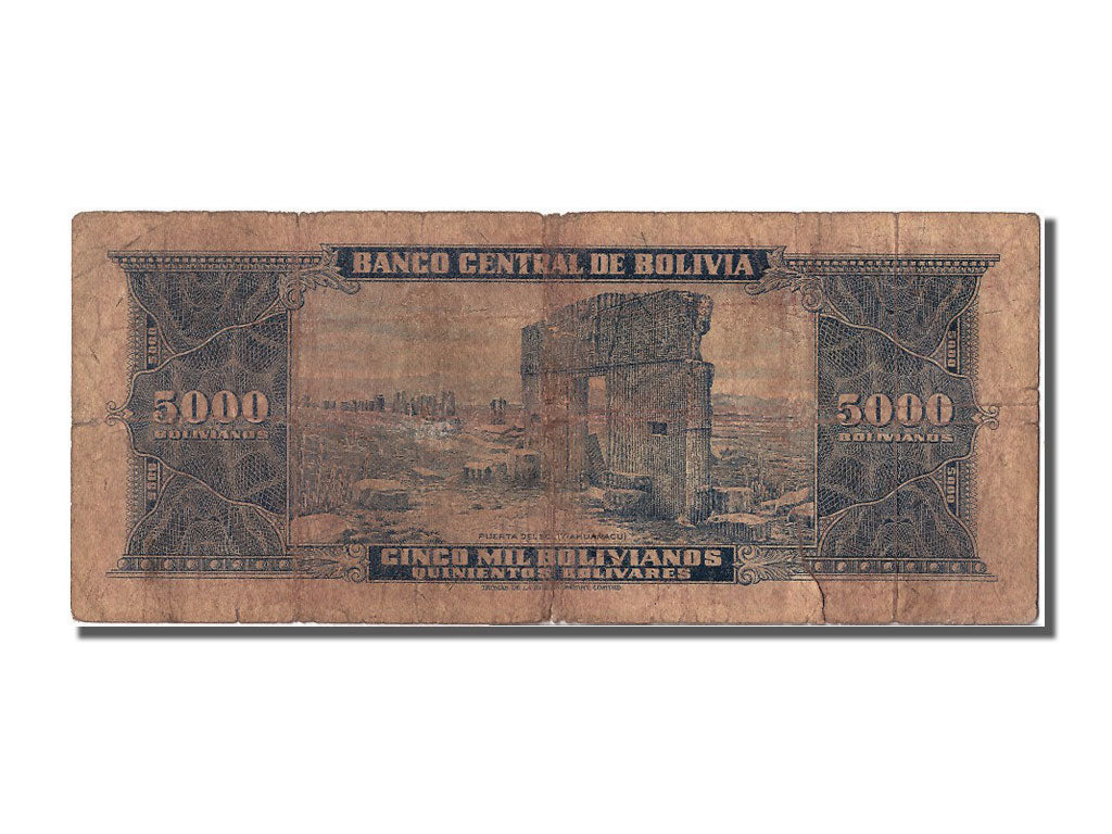 Bolivia, 5000 Bolivianos, 1945, KM #145, 1945-12-20, VG(8-10), C 887734