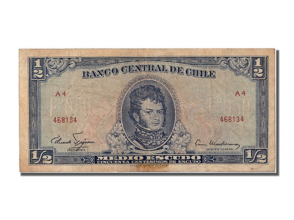 Chile, 1/2 Escudo, VF(30-35), A4 468134
