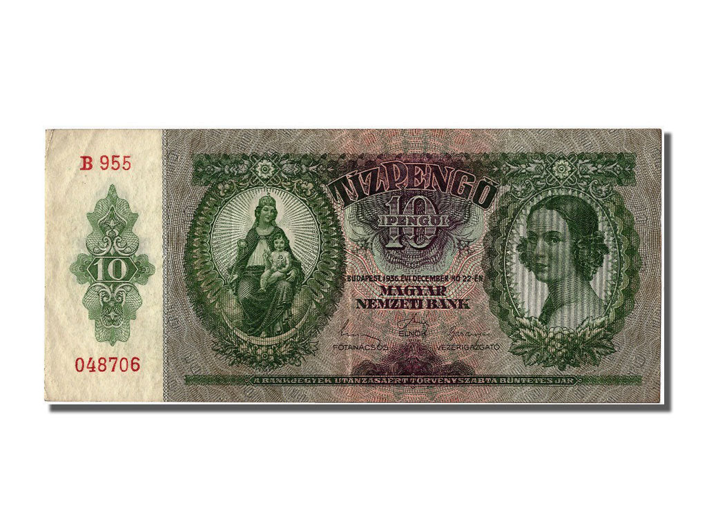 Banknote, Hungary, 10 Pengö, 1936, 1936-12-22, AU(55-58)