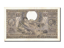 Belgium, 100 Francs-20 Belgas, 1938, KM #107, 1938-09-10, AU(55-58), 4768.F.419