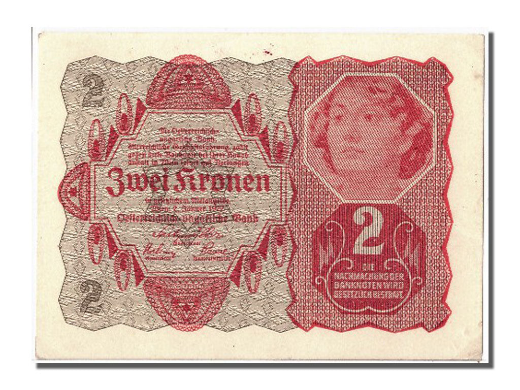 Banconote, Austria, 2 Kronen, 1922, FDS