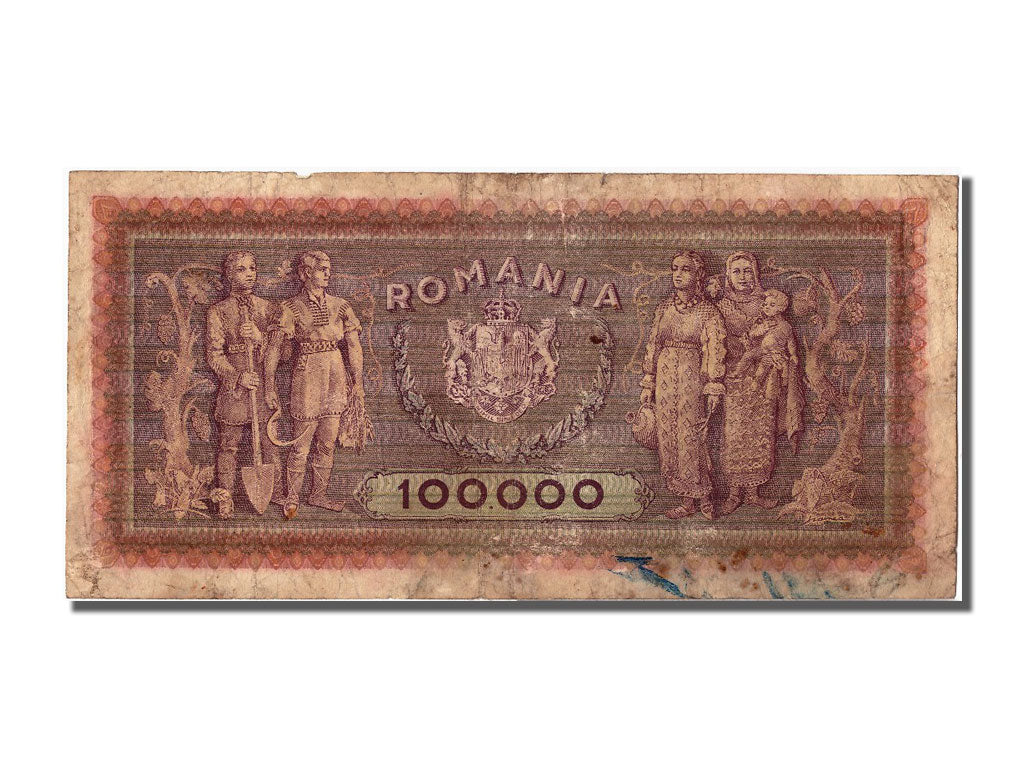 Romania, 100,000 Lei, 1947, KM #59a, 1947-01-25, VF(20-25), M.0083 0670