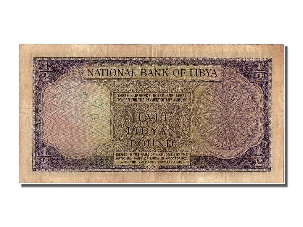 Libya, 1/2 Pound, 1959, VF(20-25), D/5 308249