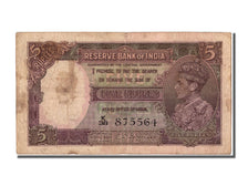 India, 5 Rupees, KM #18b, VF(20-25), K38 875564