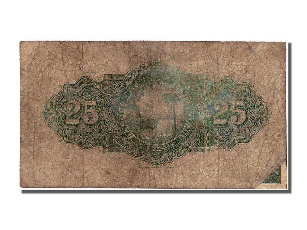 Martinique, 25 Francs, KM #17, VF(20-25), T29 866