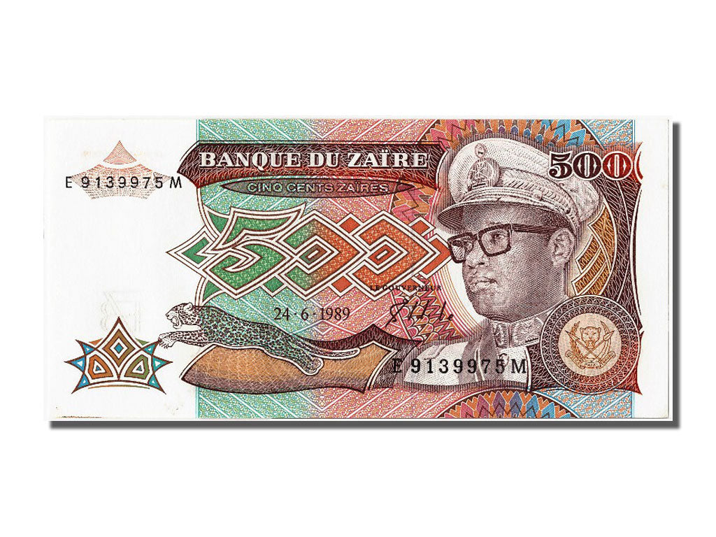 Banknote, Zaire, 500 Zaïres, 1989, 1989-06-24, UNC(65-70)