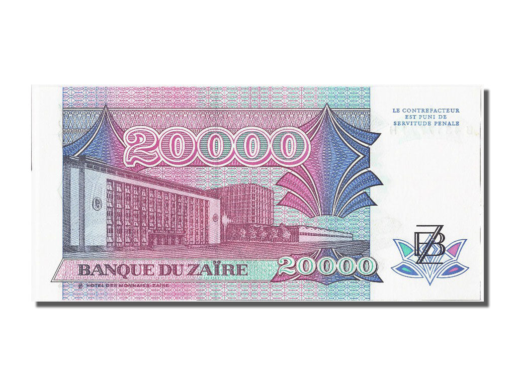 Banknote, Zaire, 20,000 Zaïres, 1991, 1991-07-01, UNC(65-70)