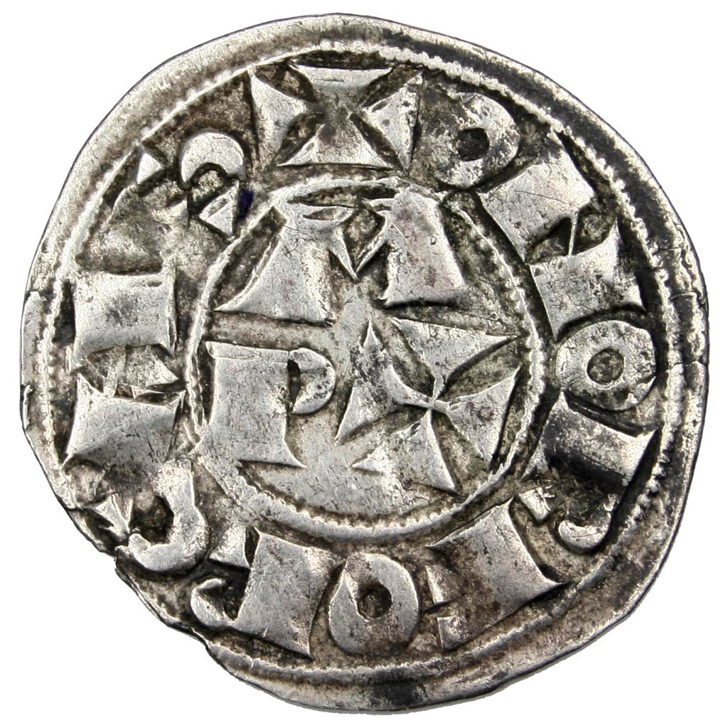 FRANCE, Denarius, Morlaas, EF(40-45), Billon, 0.91