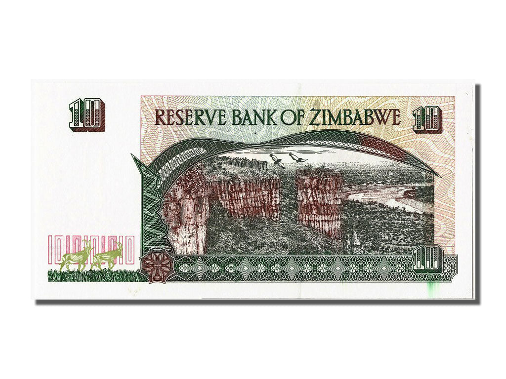 Banknote, Zimbabwe, 10 Dollars, 1997, UNC(65-70)