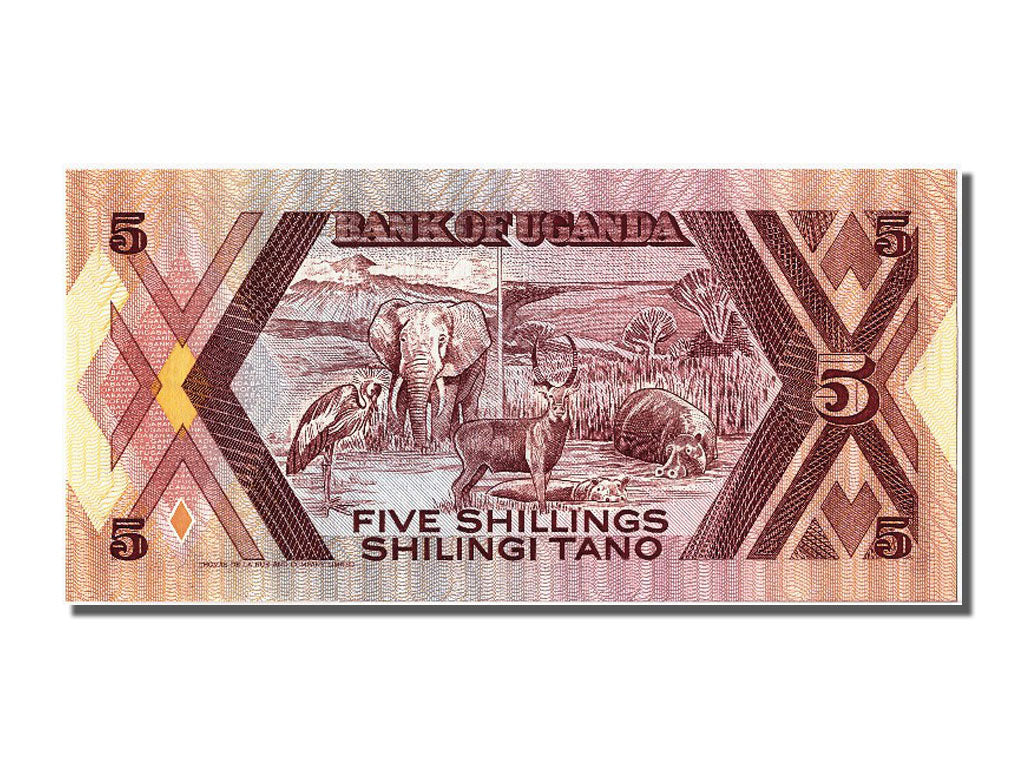 Geldschein, Uganda, 5 Shillings, 1987, UNZ