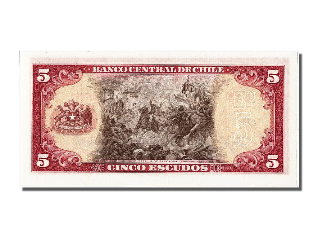 Chili, 5 Escudos type Bulnes