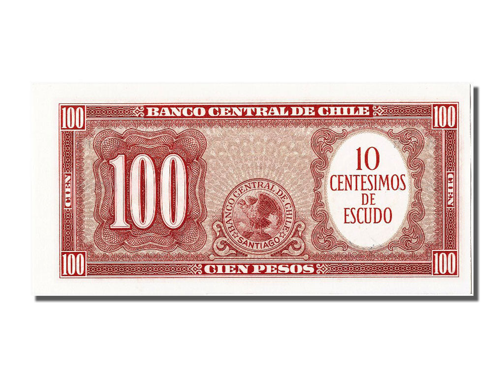 Banconote, Cile, 10 Centesimos on 100 Pesos, FDS