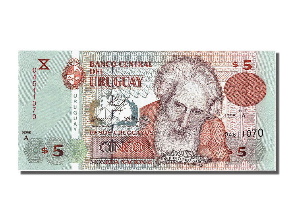 Banknote, Uruguay, 5 Pesos Uruguayos, 1998, UNC(65-70)