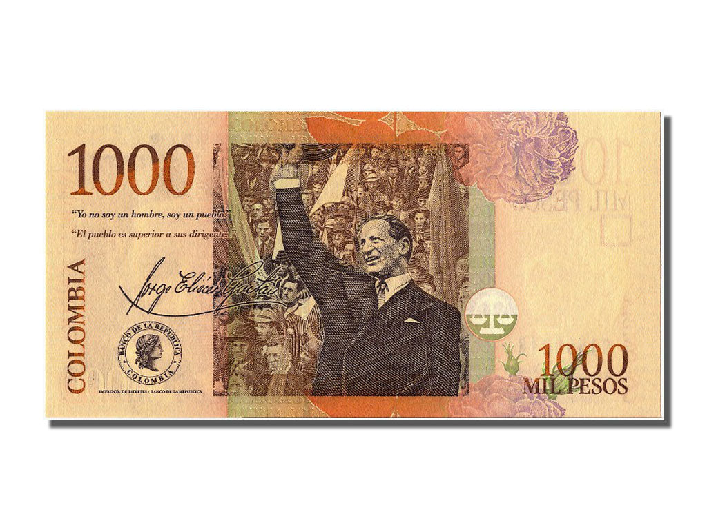 Banknote, Colombia, 1000 Pesos, 2008, 2008-08-28, UNC(65-70)
