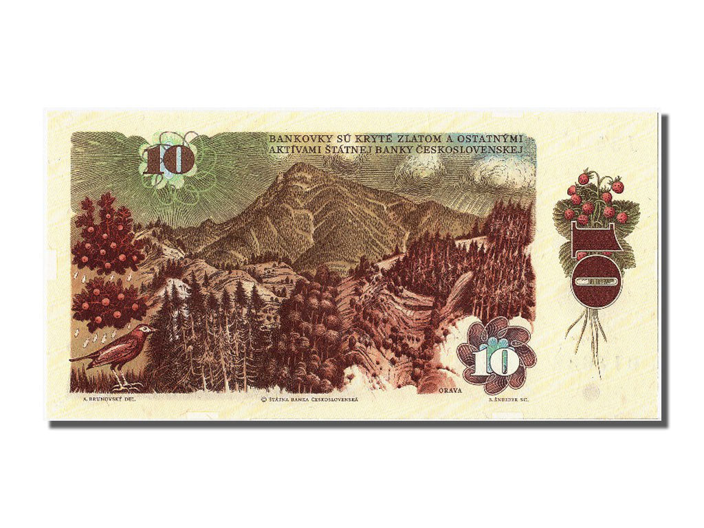 Biljet, Tsjecho-Slowakije, 10 Korun, 1986, NIEUW