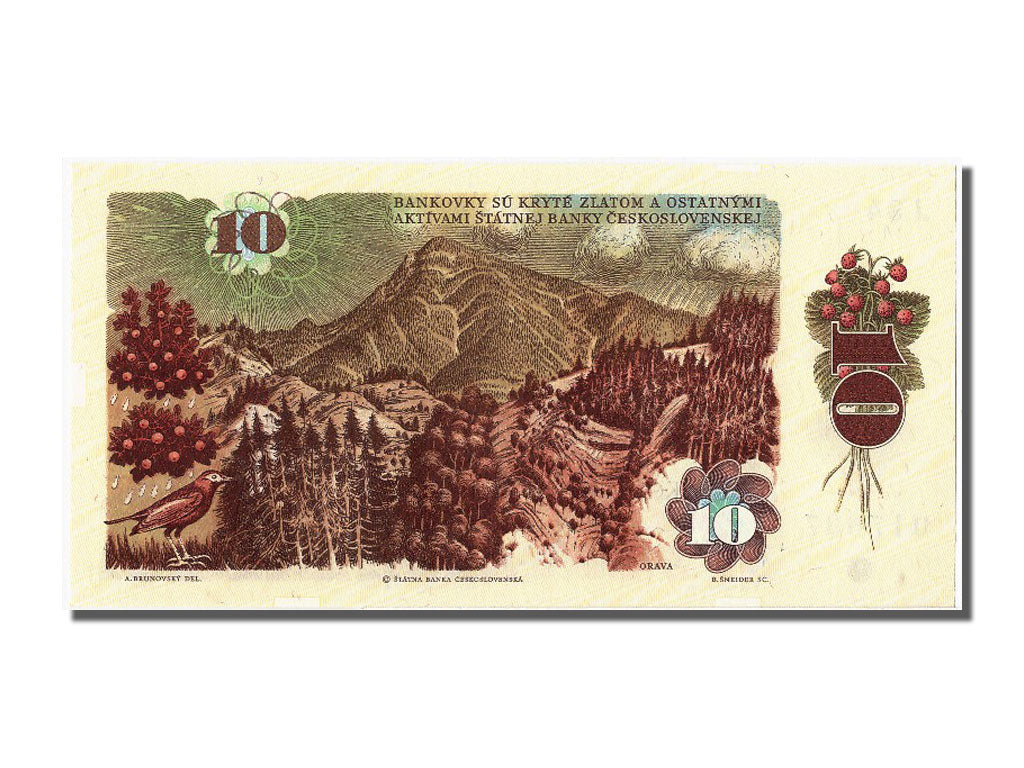 Biljet, Tsjecho-Slowakije, 10 Korun, 1986, NIEUW