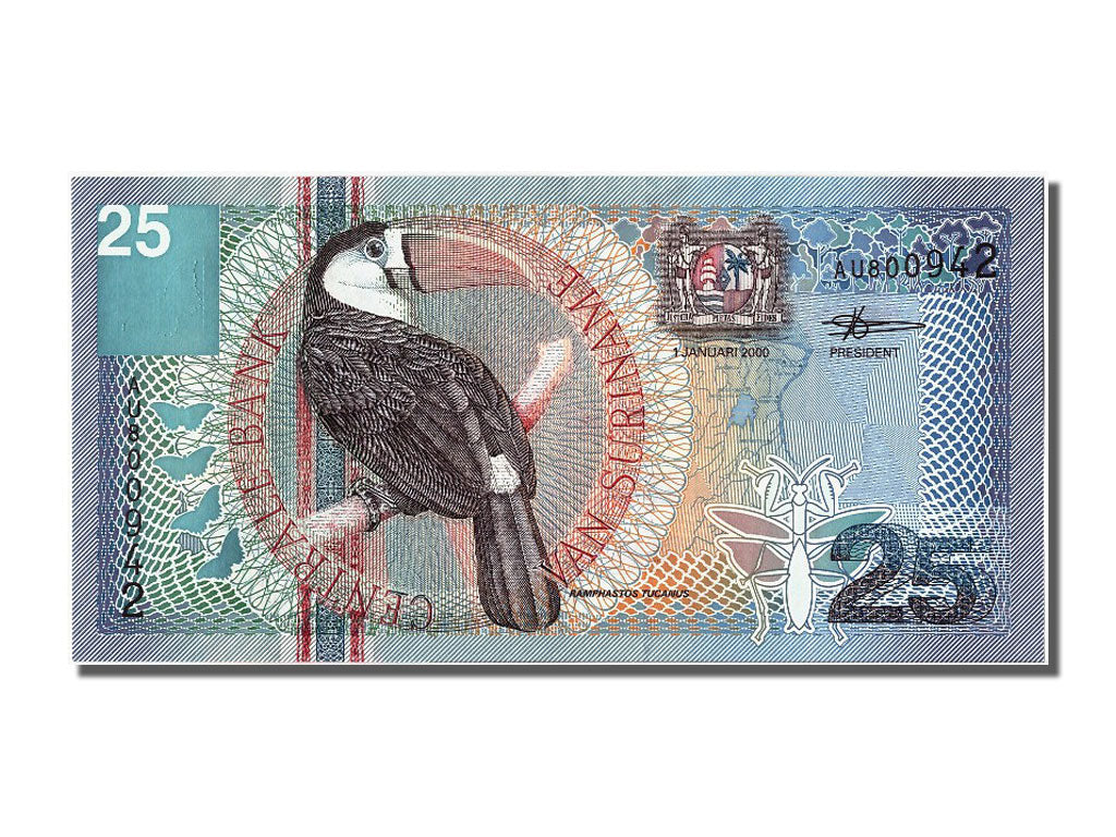 Billete, 25 Gulden, 2000, Surinam, 2000-01-01, UNC