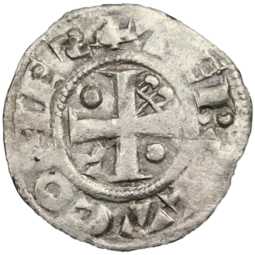 FRANCE, Denarius, Provins, VF(30-35), Silver, 1.00