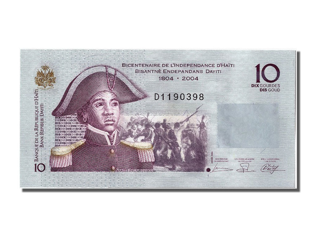 Banknote, Haiti, 10 Gourdes, 2006, UNC(65-70)