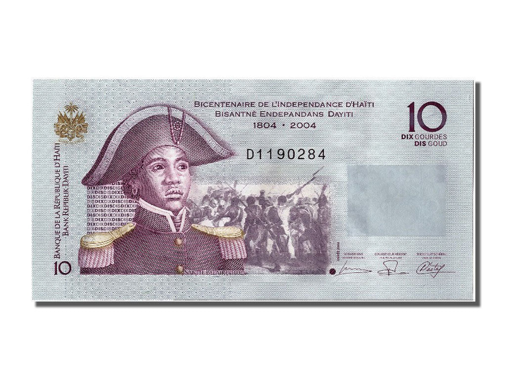 Banknote, Haiti, 10 Gourdes, 2006, UNC(65-70)