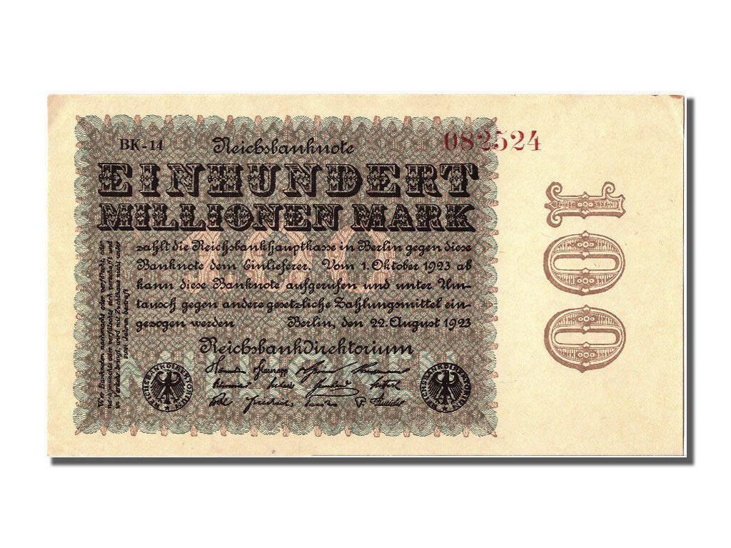 Banknote, Germany, 100 Millionen Mark, 1923, 1923-08-22, UNC(63)