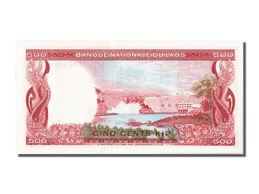 Biljet, Laos, 500 Kip, NIEUW