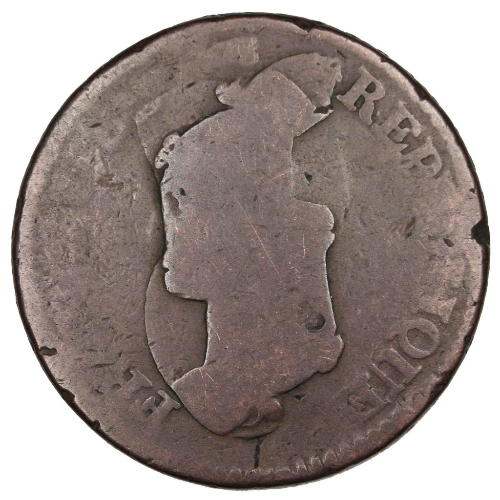 FRANCE, 1 Décime, VG(8-10), Copper, Gadoury #185, 19.15