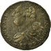 Moneda, Francia, 2 sols françois, 2 Sols, 1791, Paris, BC+, Bronce, Gadoury:25