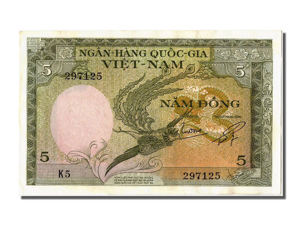 Banknote, South Viet Nam, 5 D<ox>ng, UNC(63)