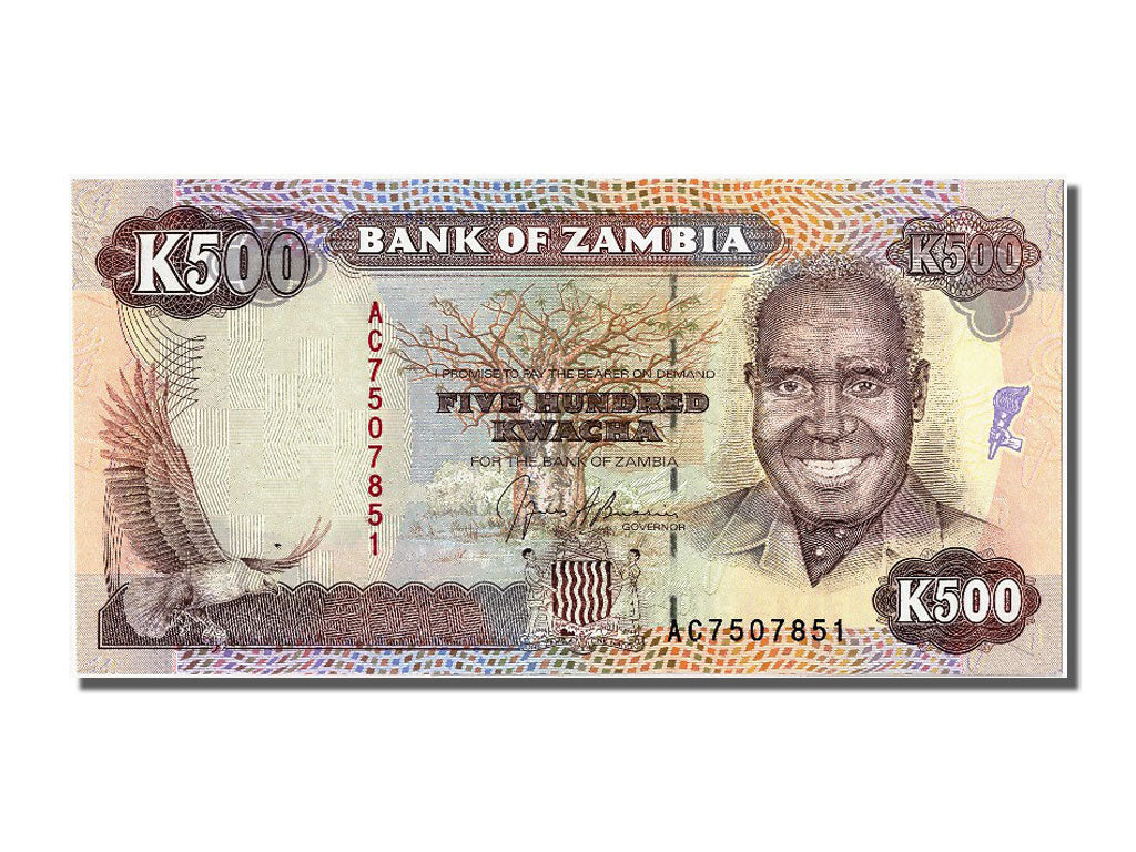 Banconote, Zambia, 500 Kwacha, FDS