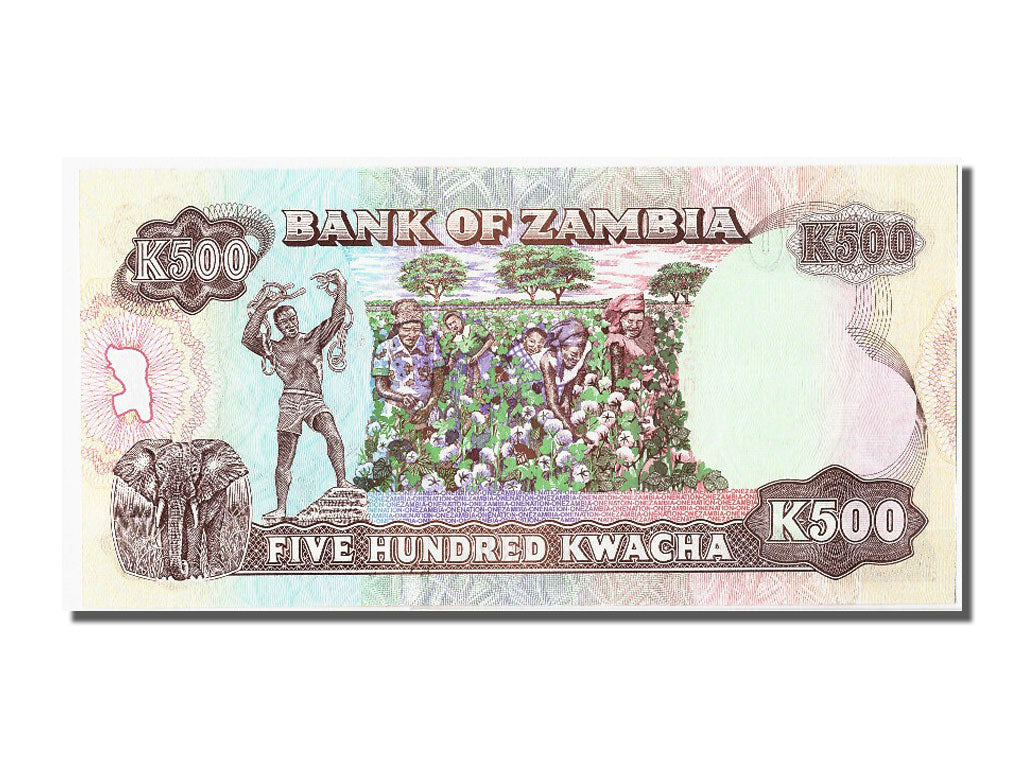 Banconote, Zambia, 500 Kwacha, FDS