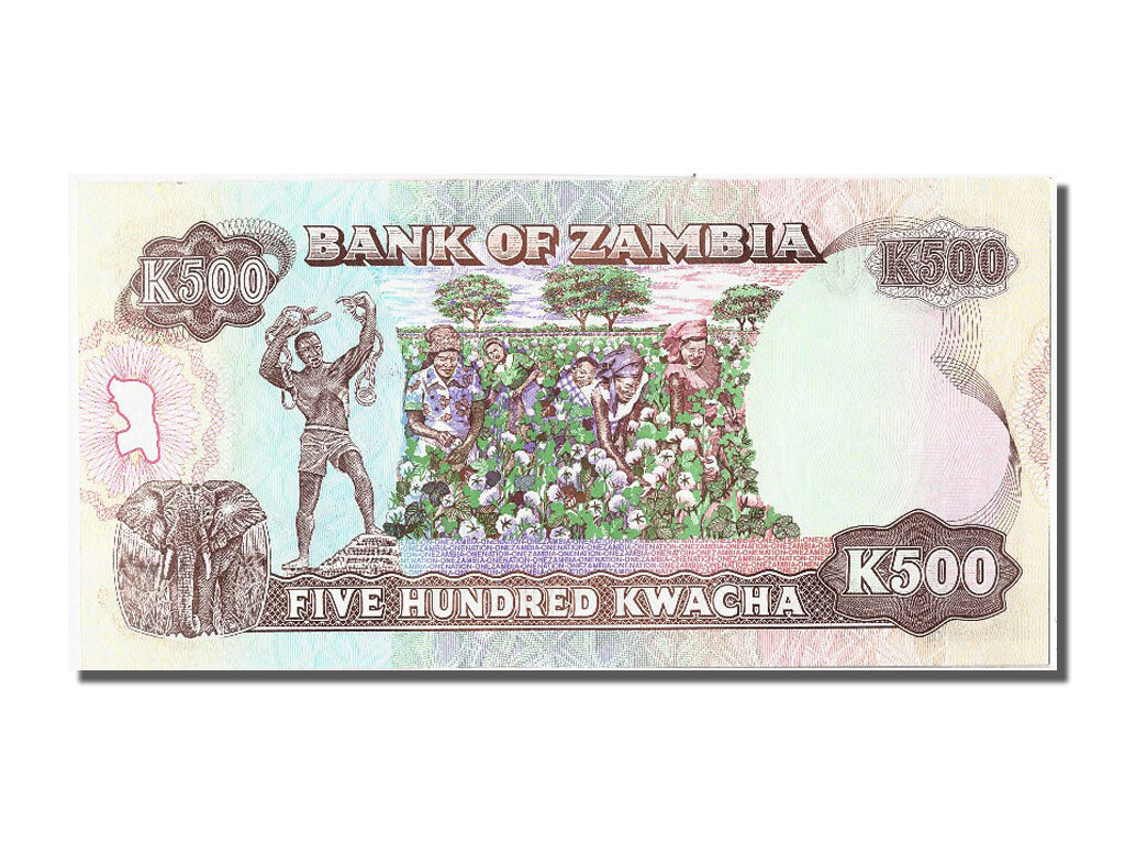 Banconote, Zambia, 500 Kwacha, FDS