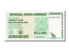 Billete, 25 Billion Dollars, 2008, Zimbabue, 2008-05-15, UNC