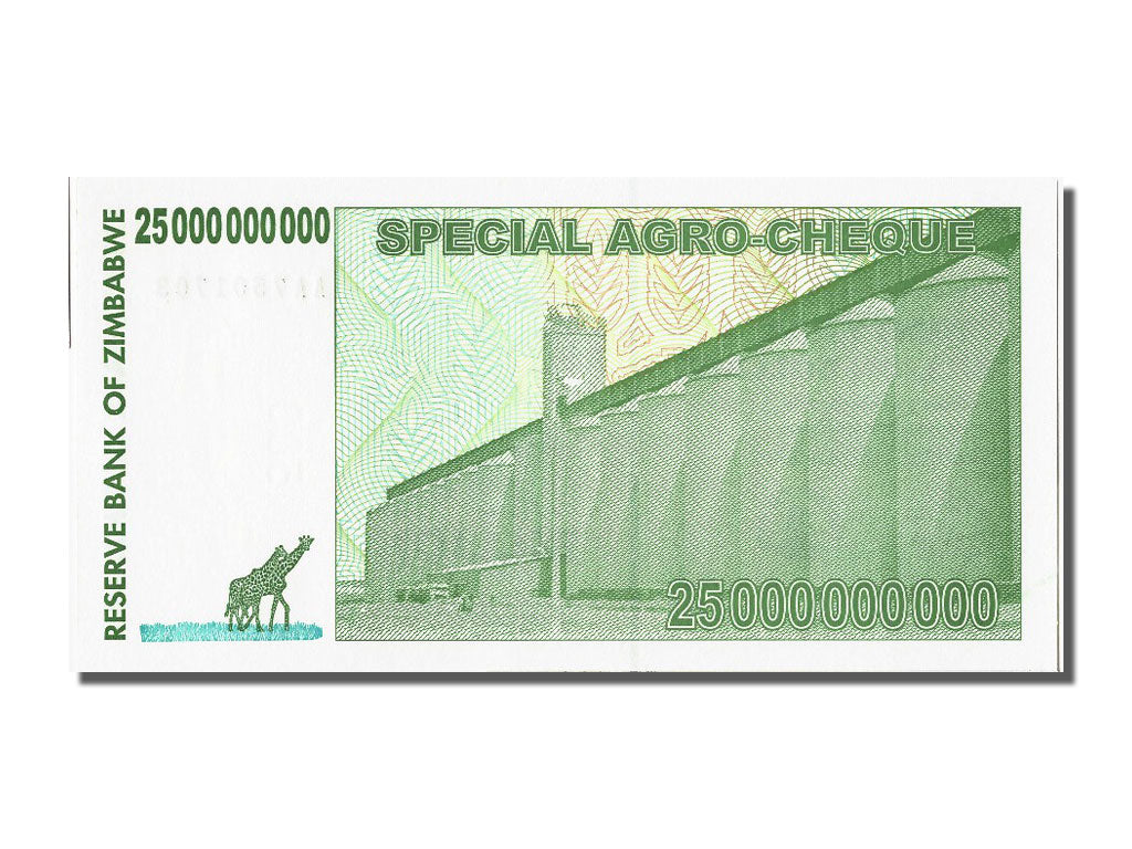 Billete, 25 Billion Dollars, 2008, Zimbabue, 2008-05-15, UNC