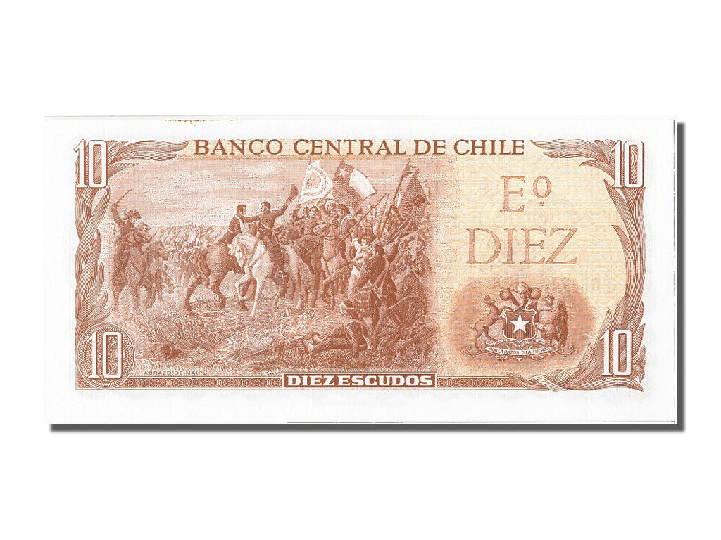Biljet, Chili, 10 Escudos, NIEUW