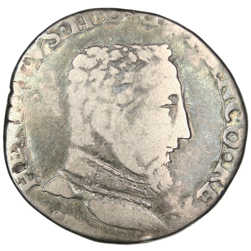 FRANCE, Teston, 1558, Toulouse, VF(20-25), Silver, Sombart #4572, 9.23