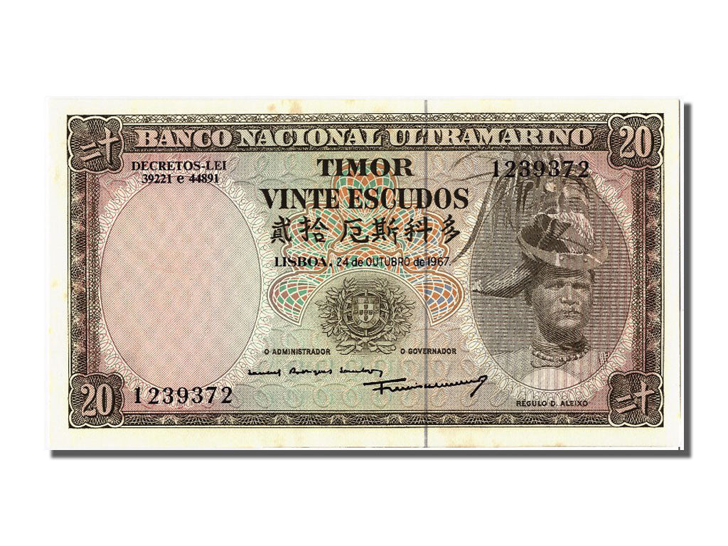 Billete, 20 Escudos, 1967, Timor, 1967-10-24, SC