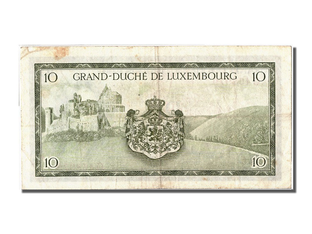 Luxembourg, 10 Francs, KM #48a, EF(40-45), G 468979