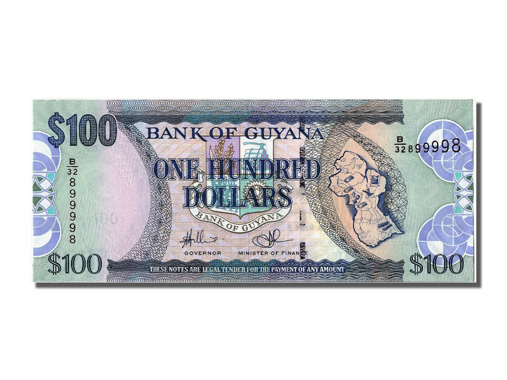 Billete, 100 Dollars, Guyana, UNC