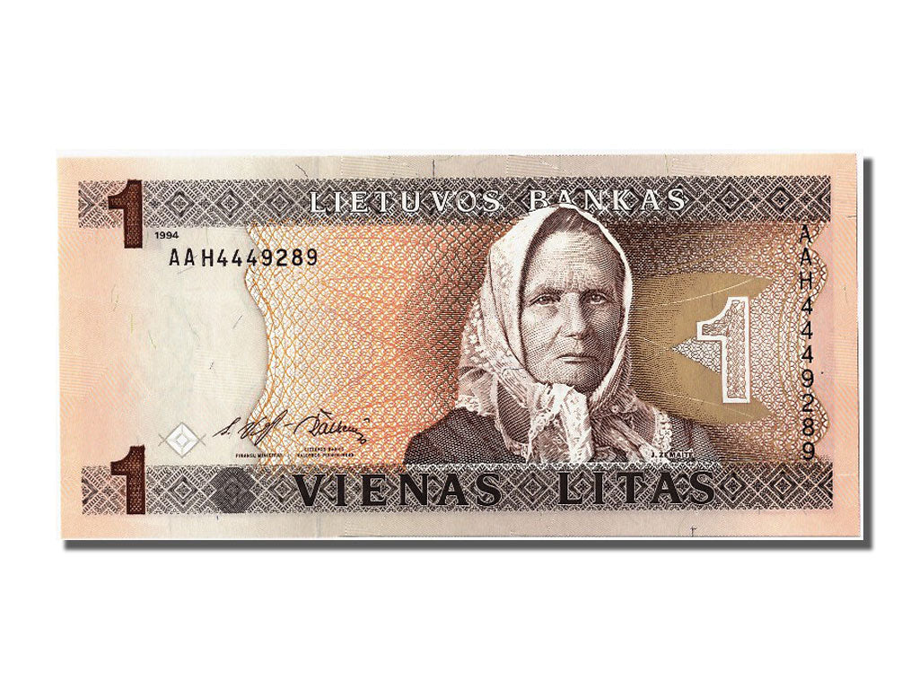 Billete, 1 Litas, 1994, Lituania, SC